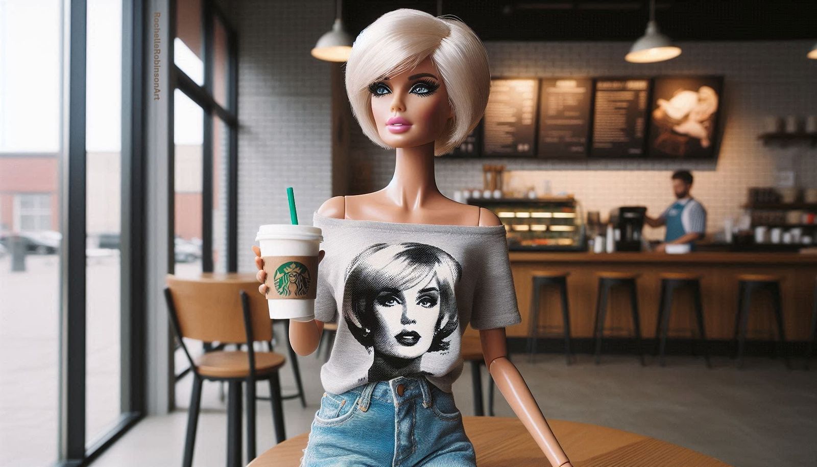 Babs at Starbucks