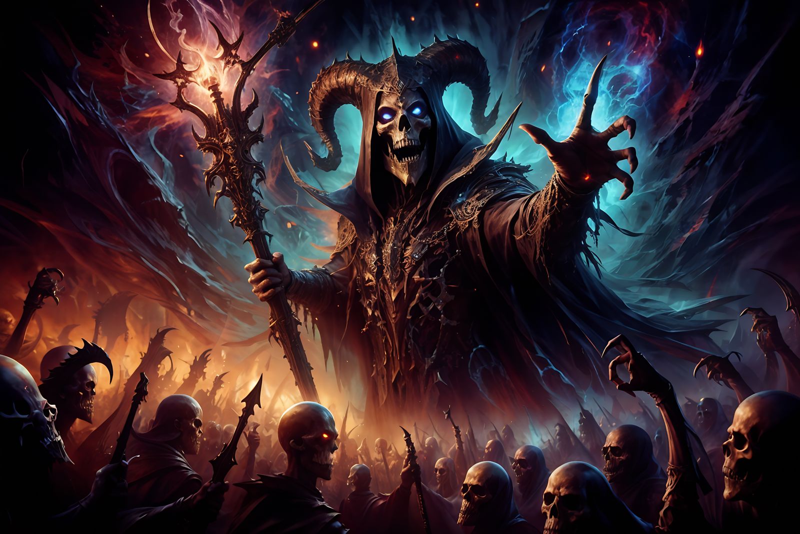 Necromancer Rallying Dead Army