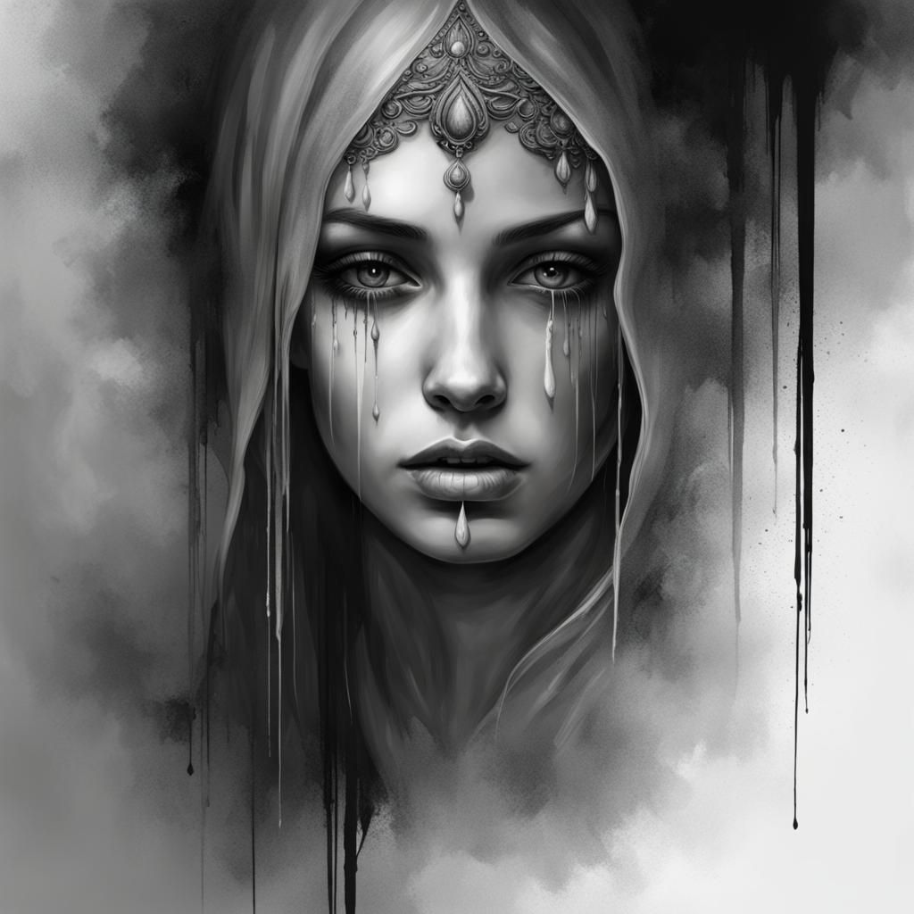 Tears of sorrow - AI Generated Artwork - NightCafe Creator