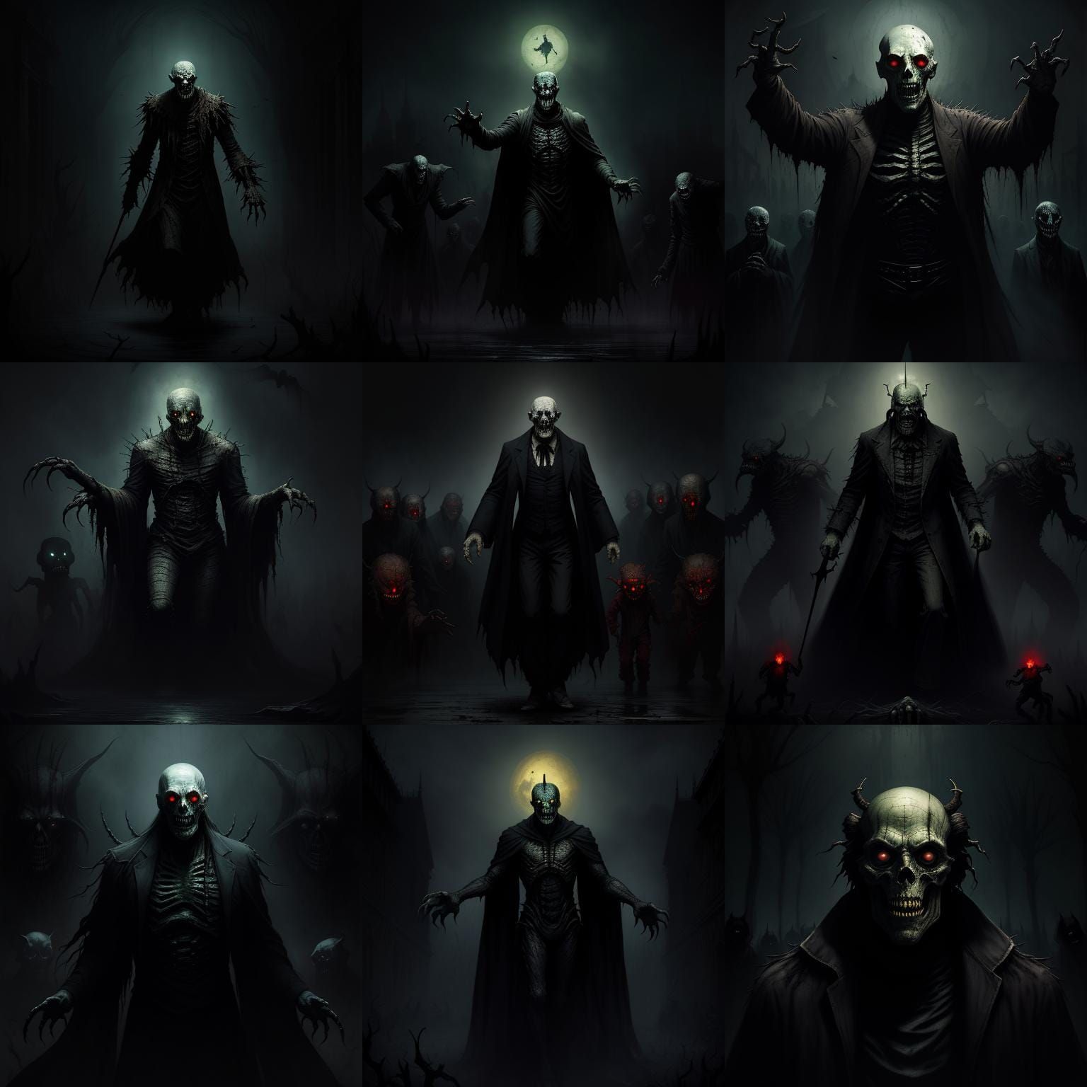 A gathering of horror monster attend a ted talk about happin...