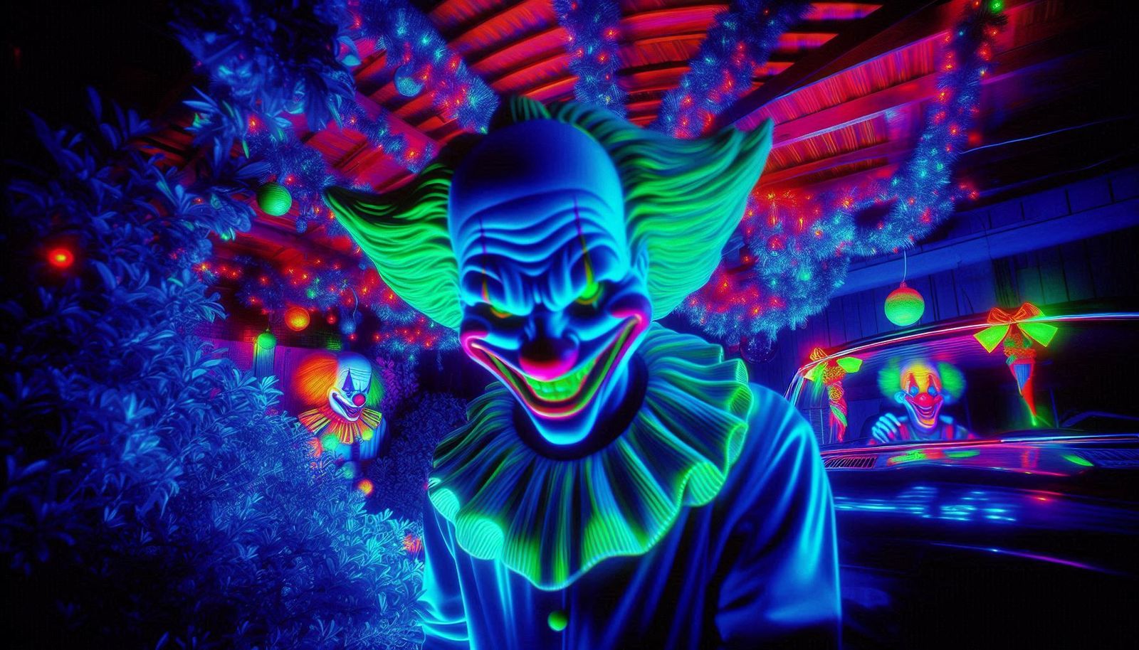 a psycho-clown creepy christmas