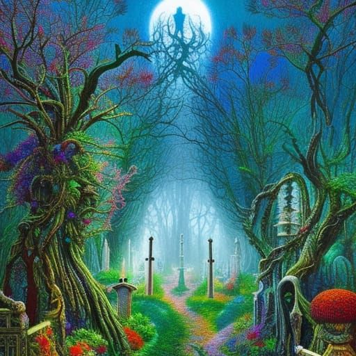 Pathway in a cemetery