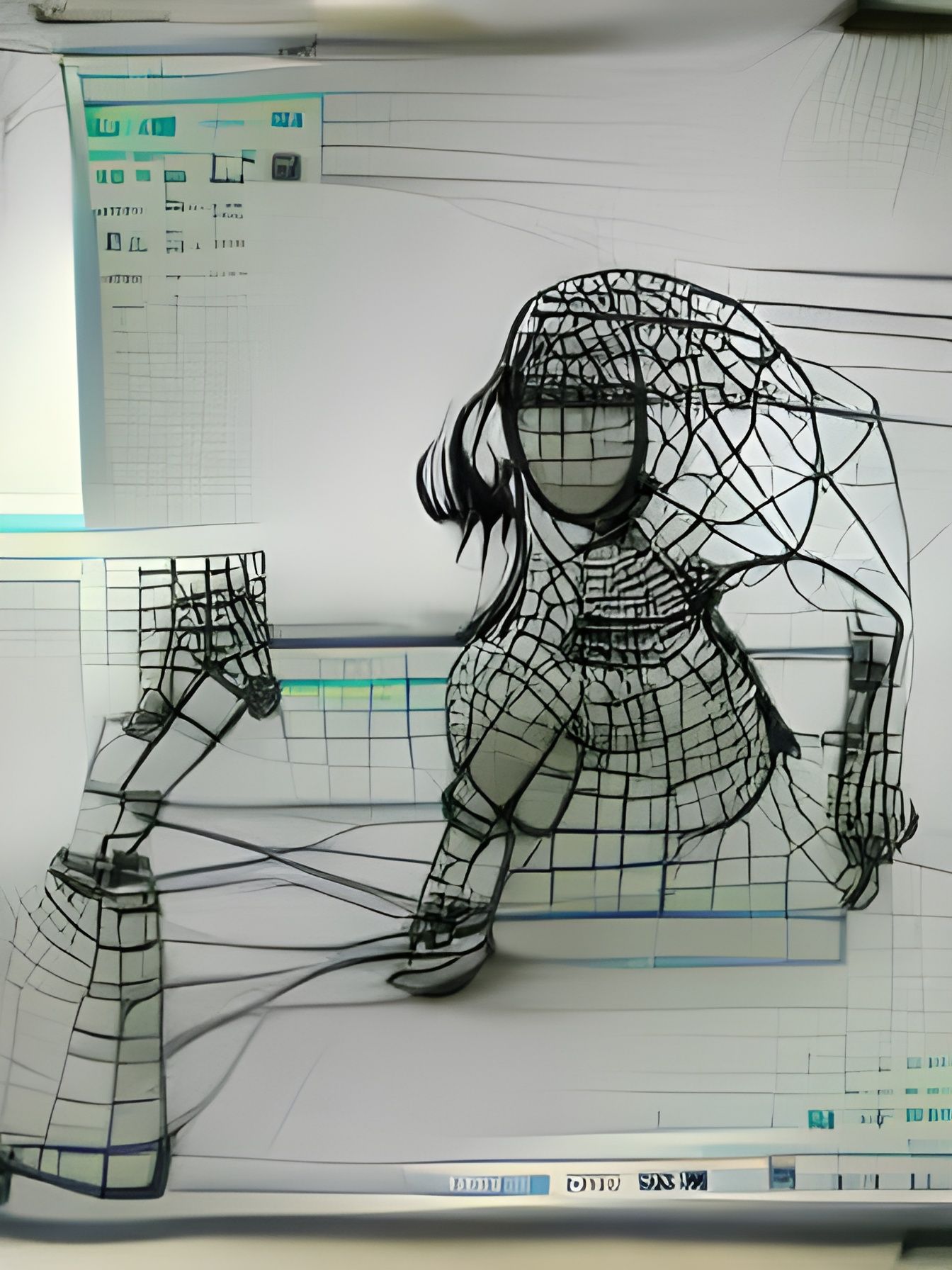 wireframe girl