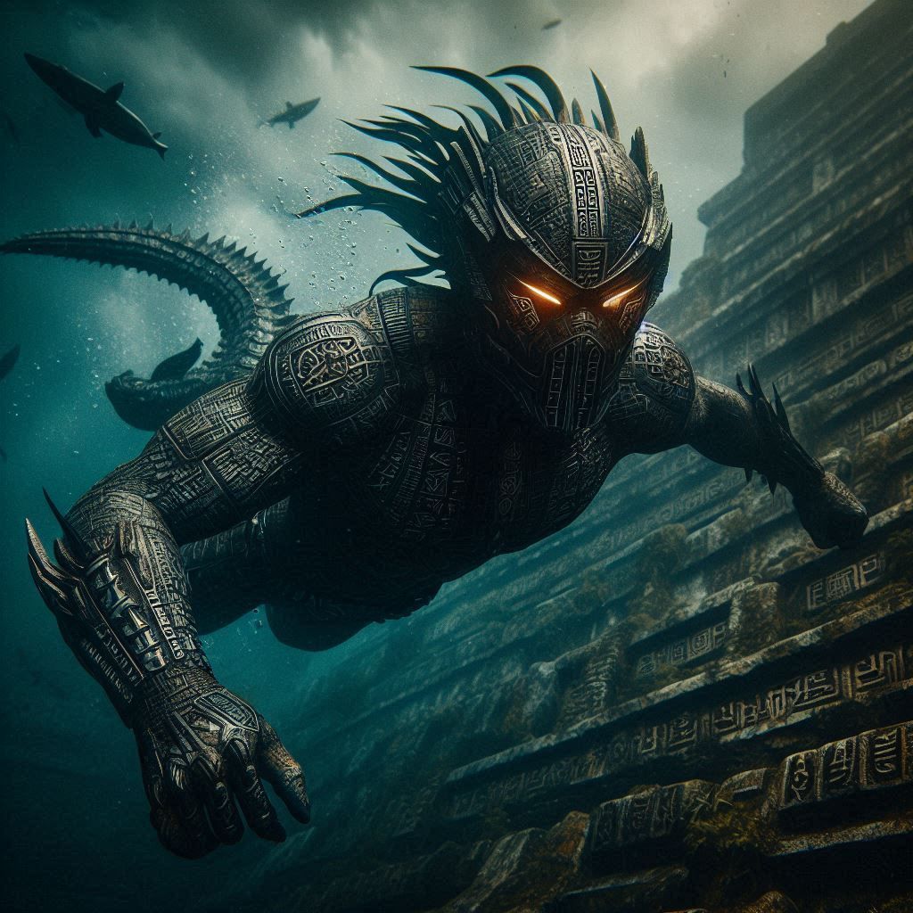 Aztec Crocodile warrior