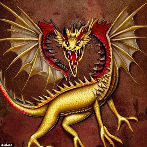 reddish-gold dragon