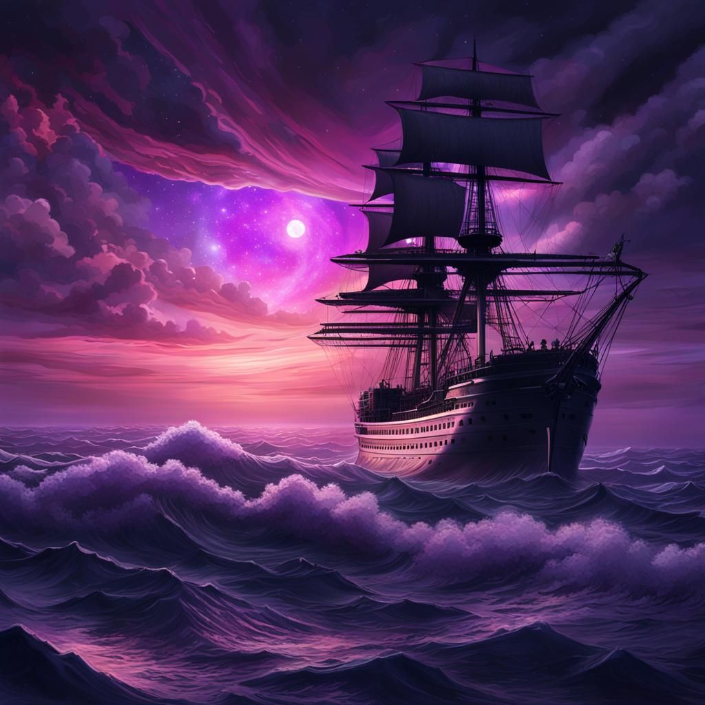 ship in nebula