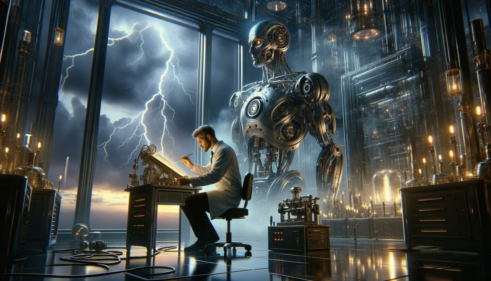 scientist working on Cyborg