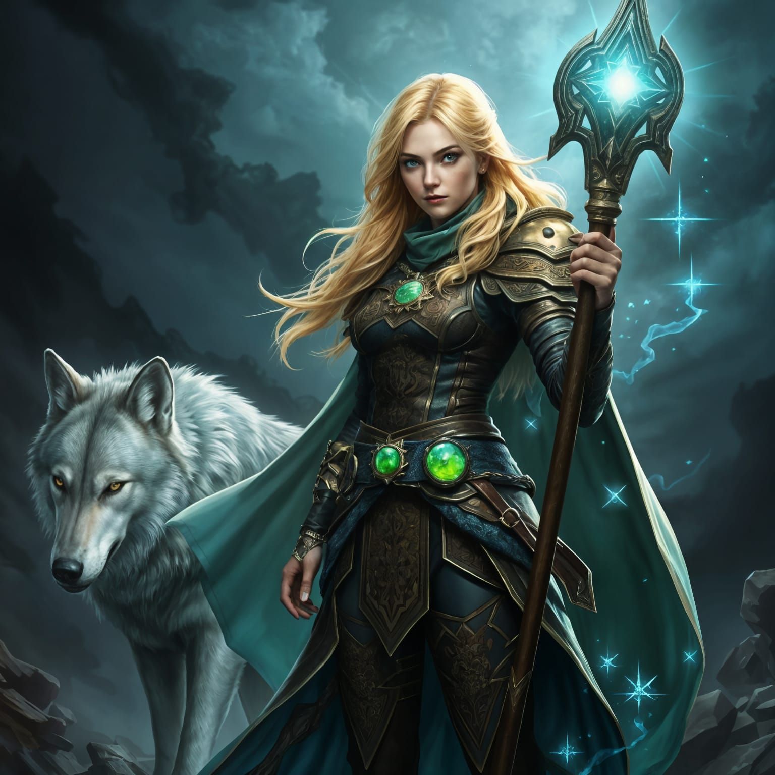 Mage and Wolf Companion  by @baylee004