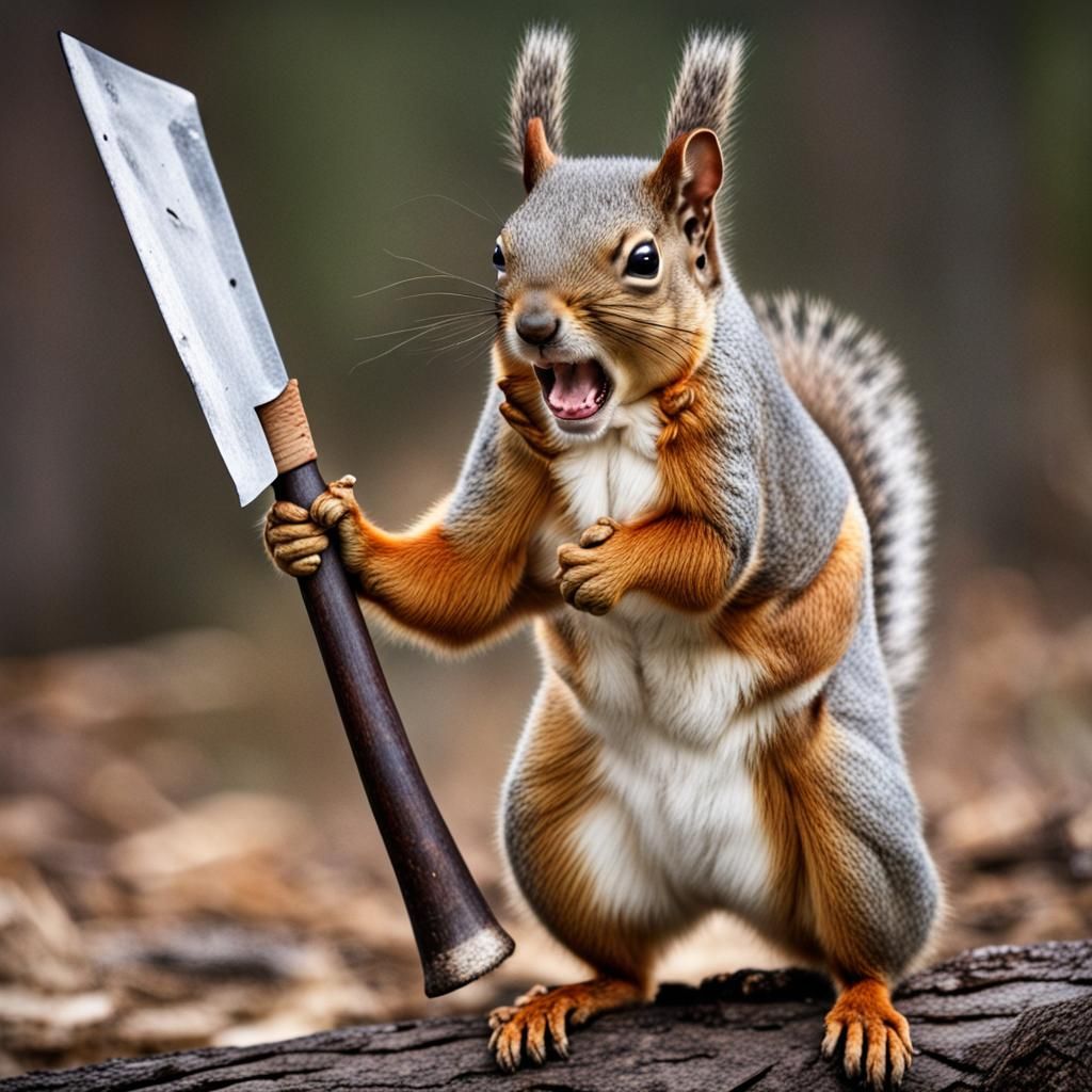 Pissed off Squirrel - AI Generated Artwork - NightCafe Creator