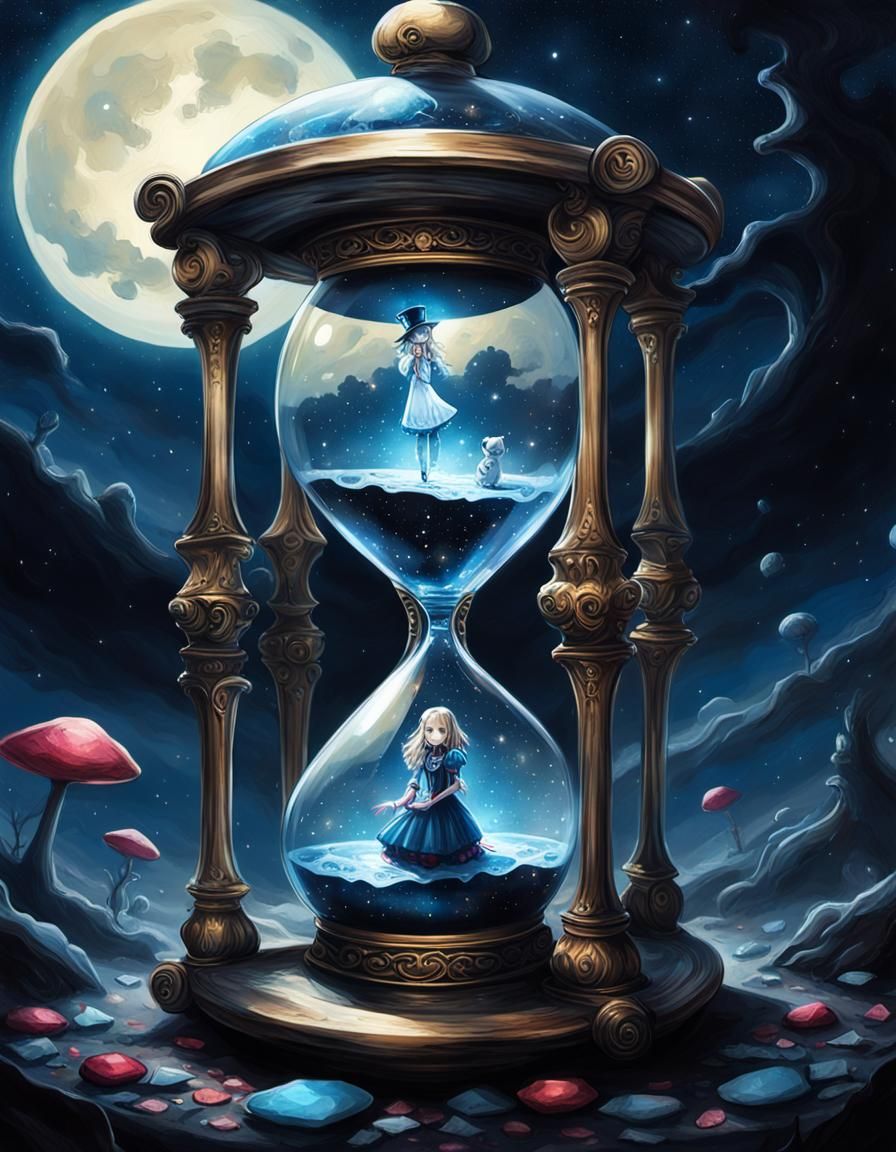 wonderland hourglass - AI Generated Artwork - NightCafe Creator