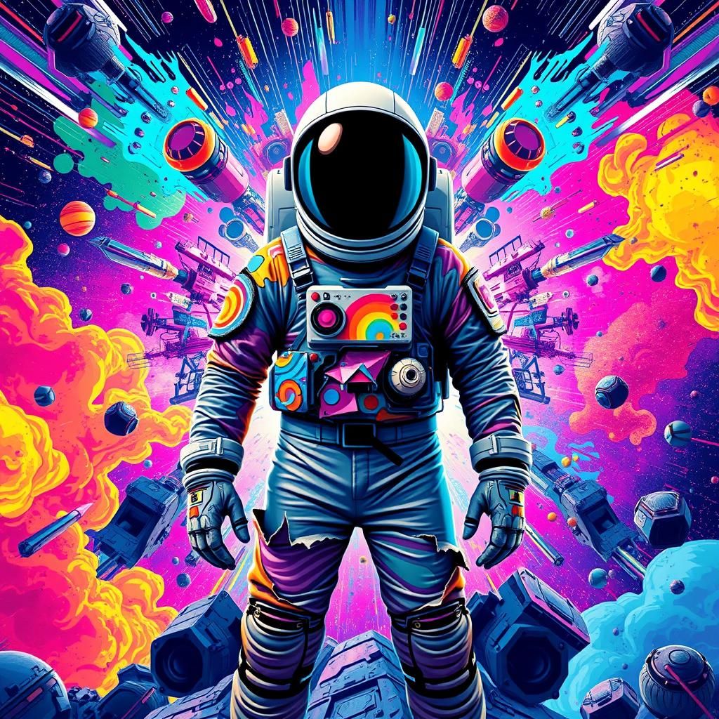 Space man on a feathered horse!  - Start Image 2