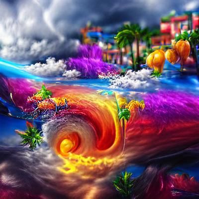 Cinematic view of an unlimited magical hurricane beautiful d...