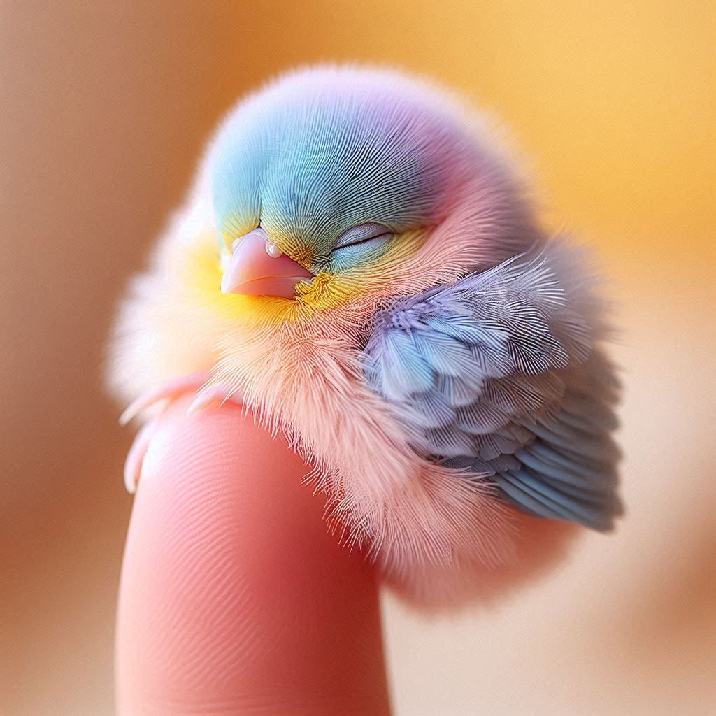 Beautiful fluffy little bird