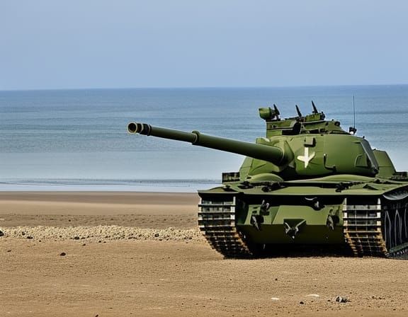 2 tanks, army, 1 gun, front, head, body, metal, coast, gun o...