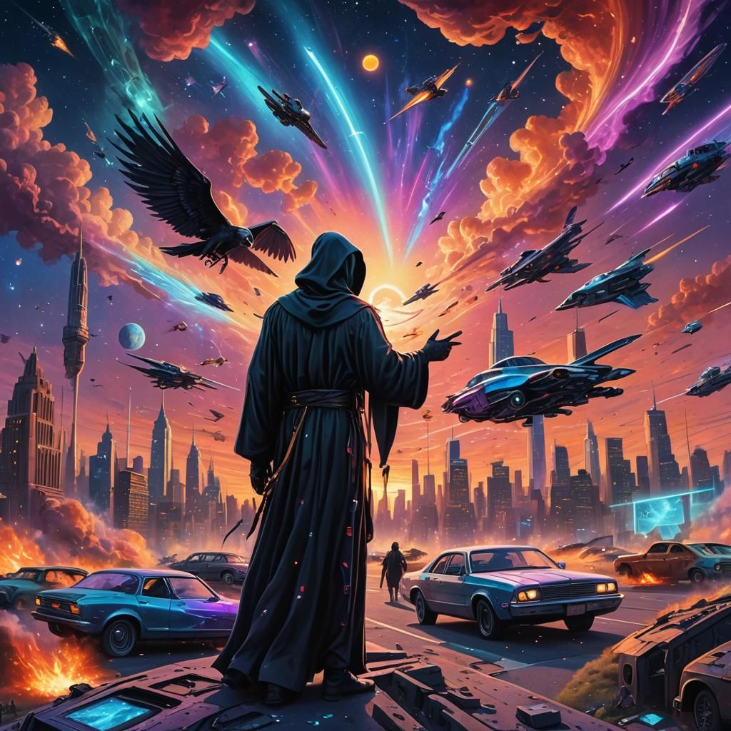 Holographic Grim Reaper and Angels in Space