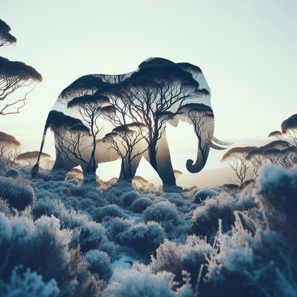 double exposure beautiful fantasy portrait landscape..