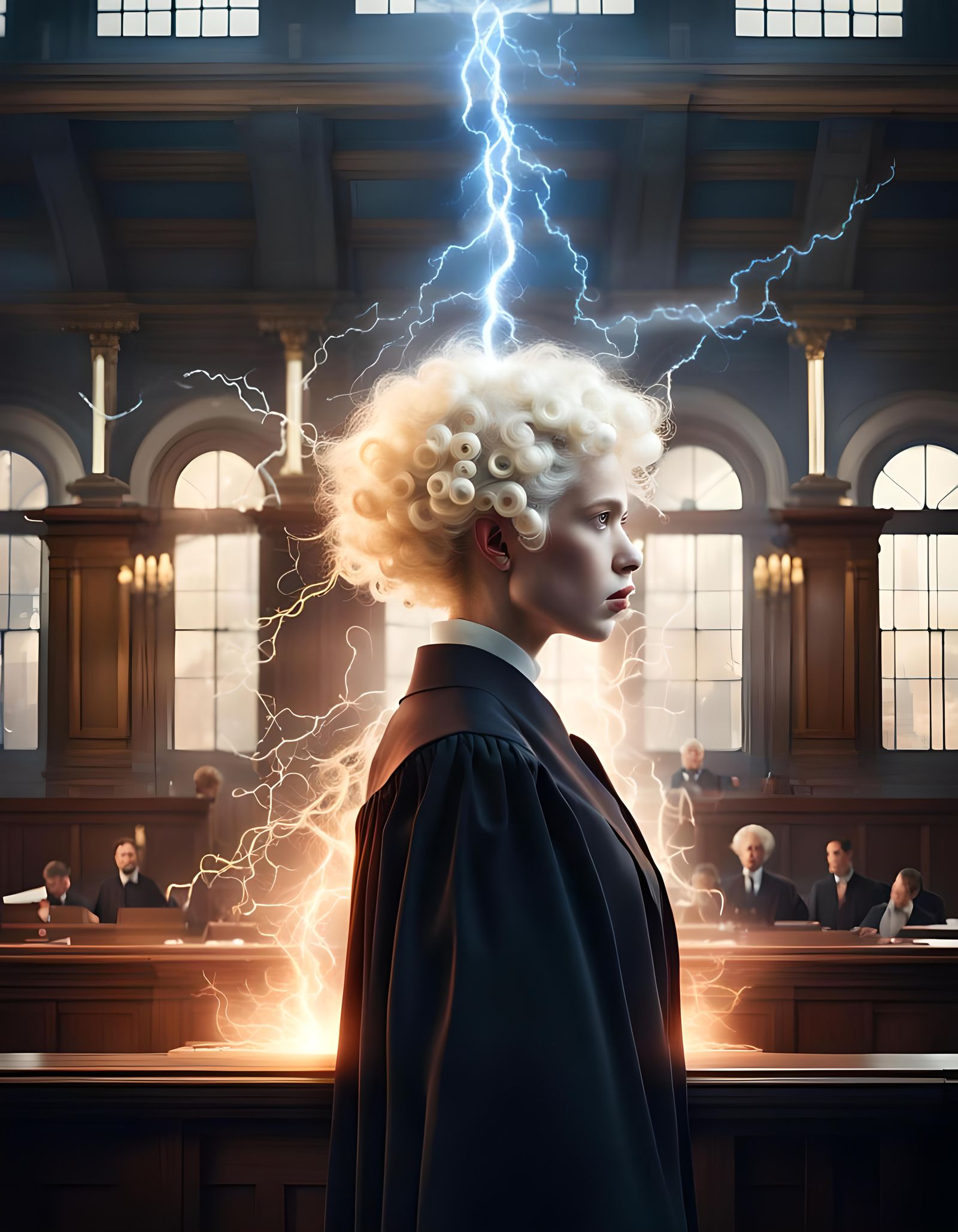 Albino Woman in Court 3