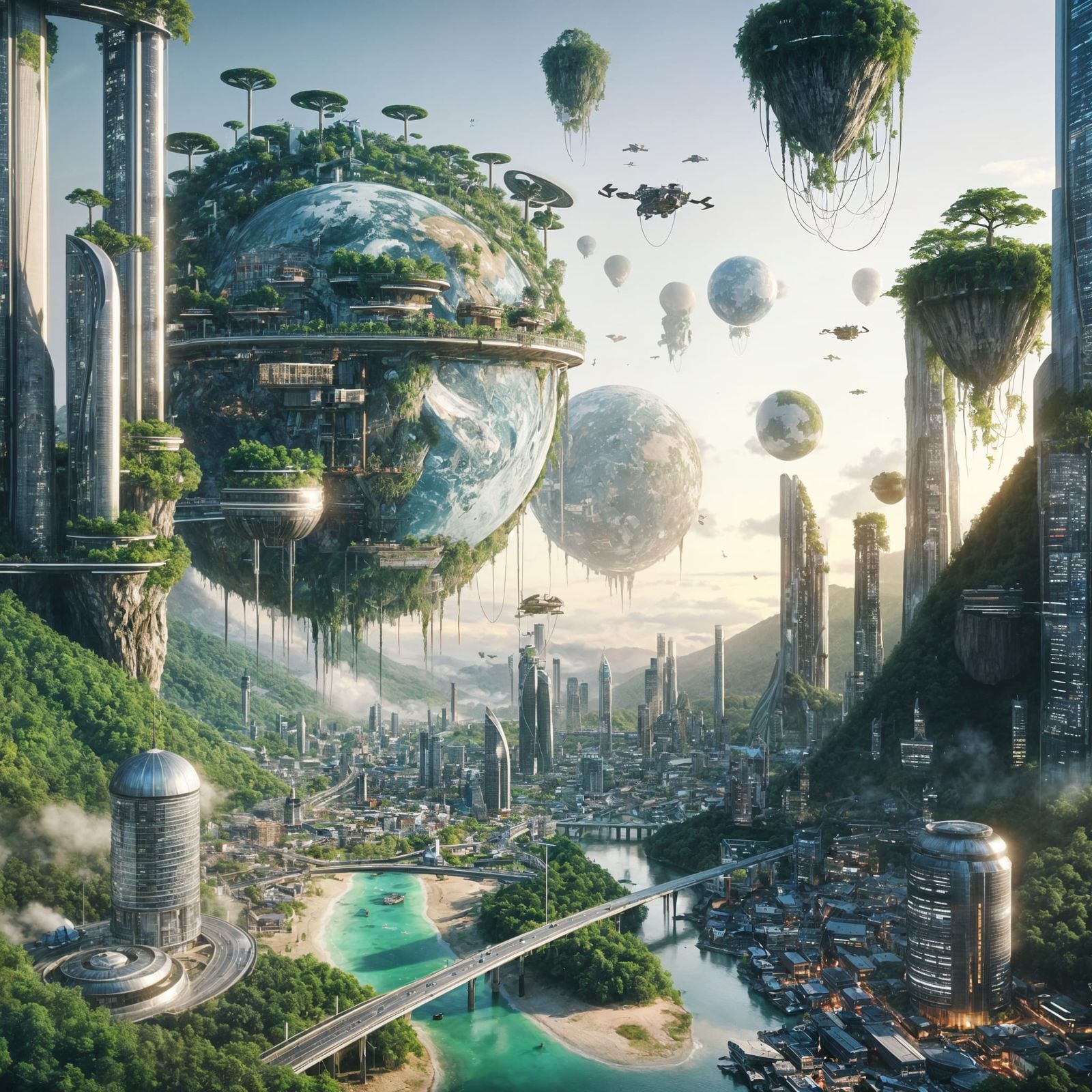 Équilibre Futuriste : Terre en 3024