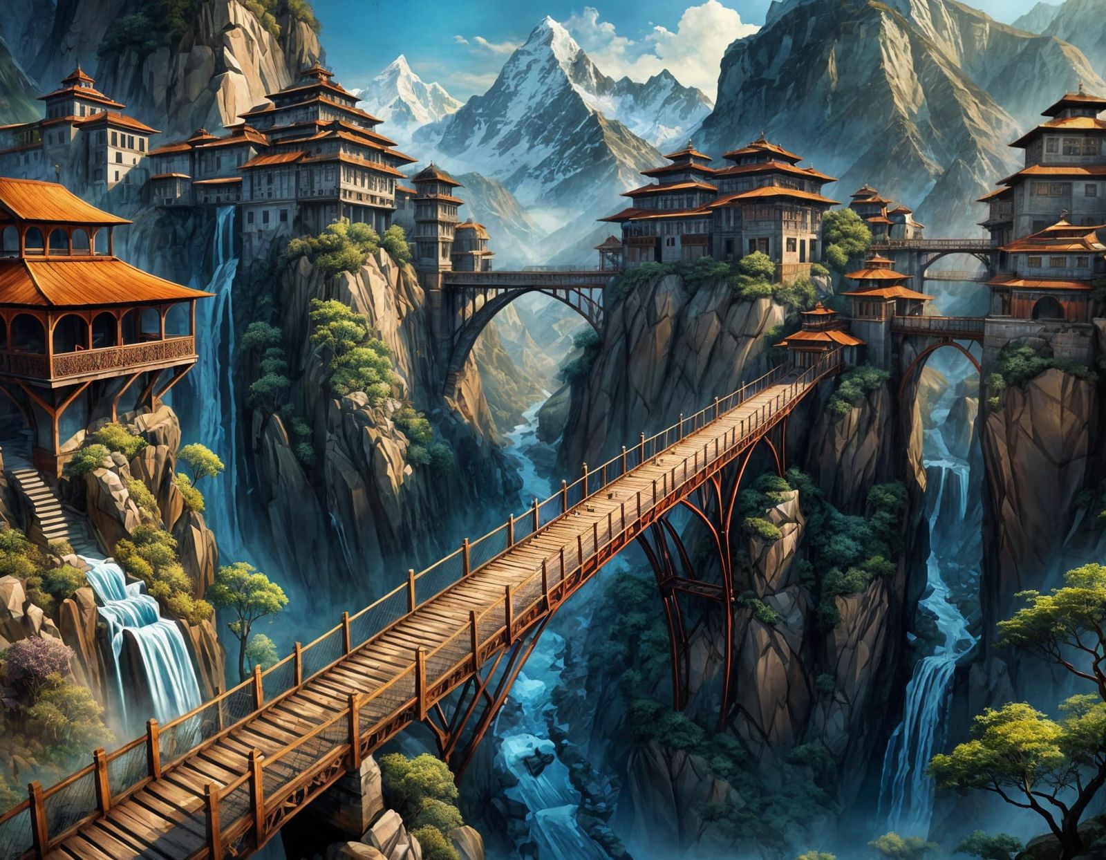 Himalayas Bridge Village  by @Sharonjoy