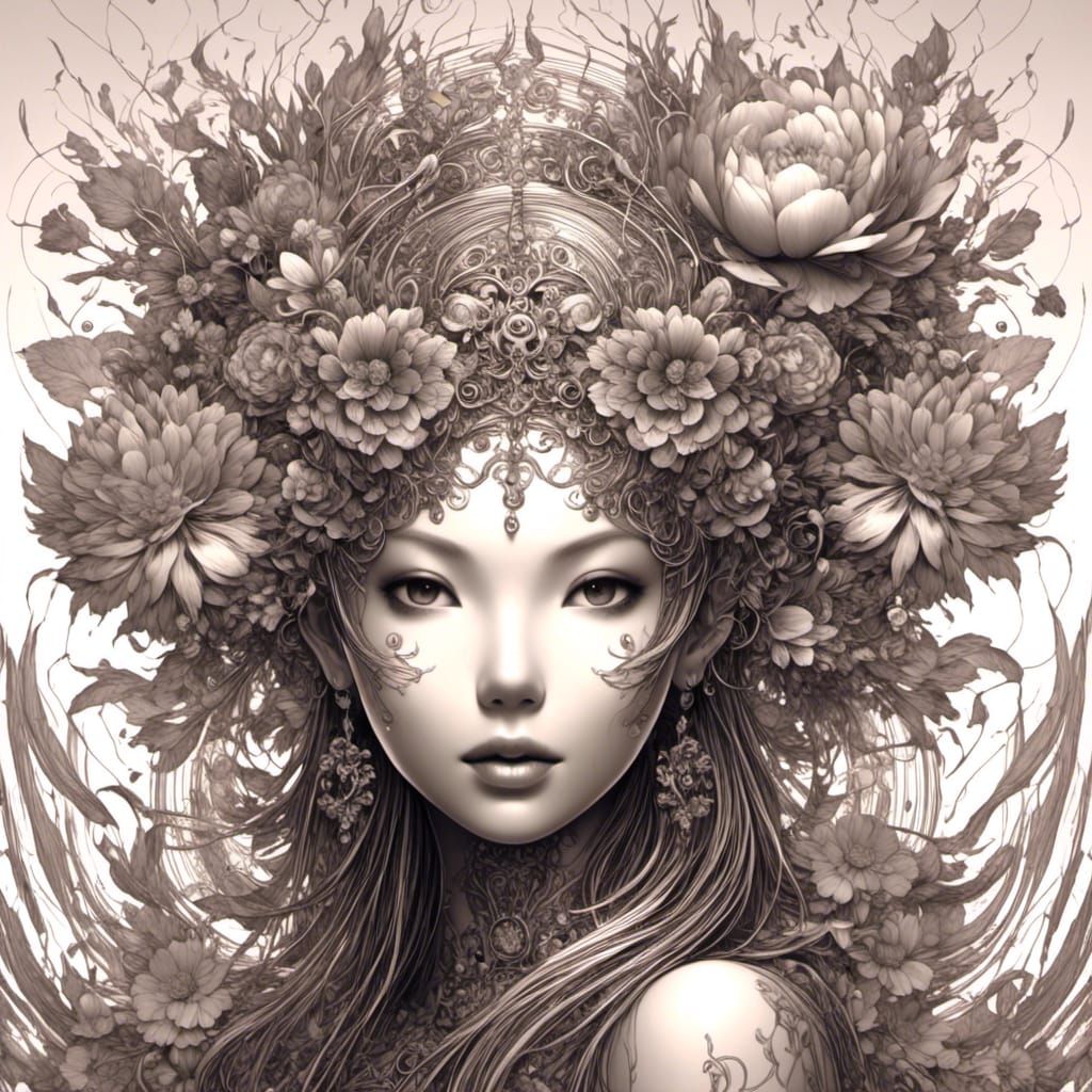 <lora:Trio:1.0> Metal Flowers
