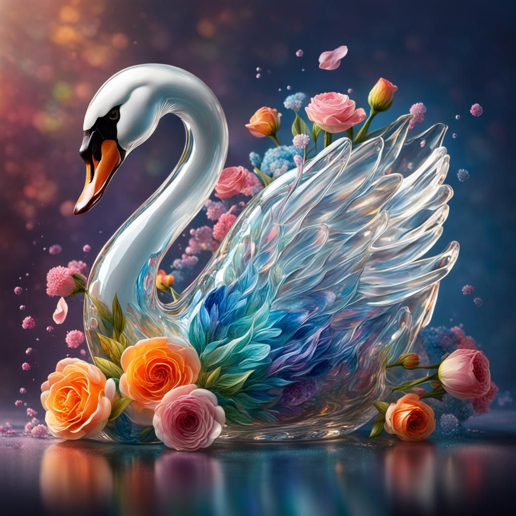 Glass Swan  by @Elven Maiden