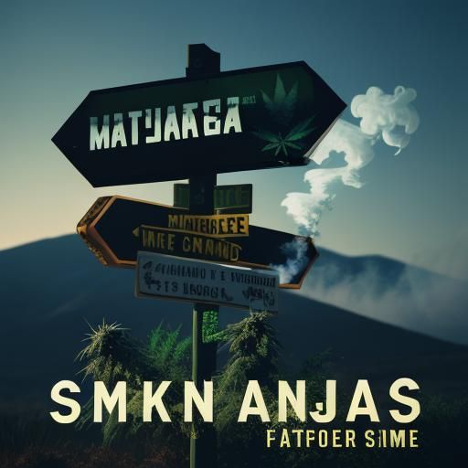 "Smoke marijuana" cannabis sign