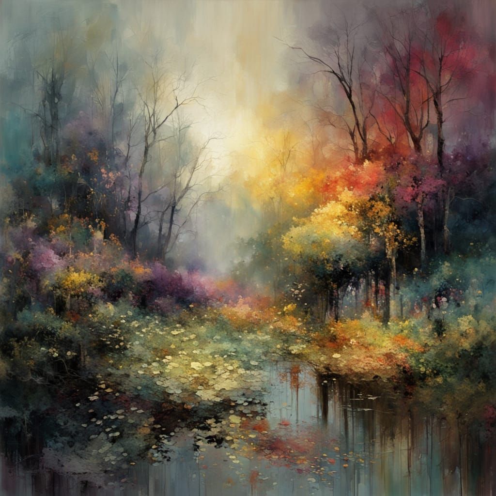  ethereal and mystical forest   by @Mapont