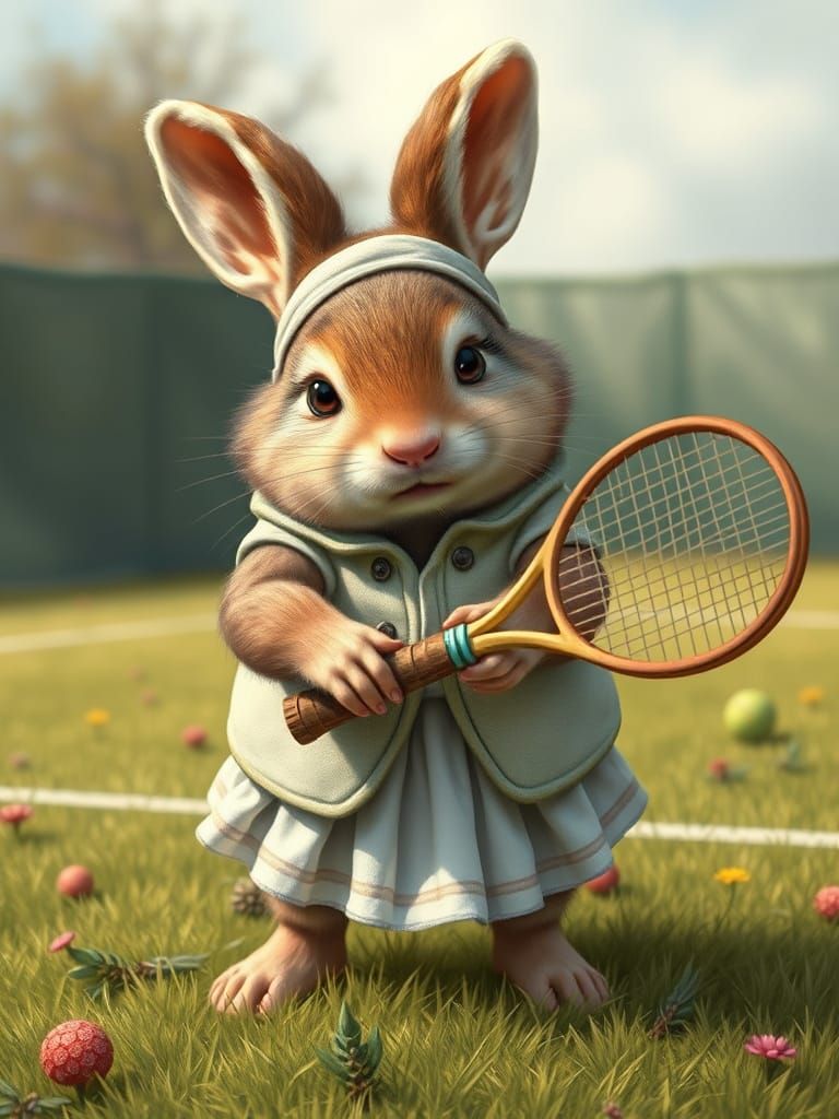 A womble playing tennis  by @AmbitDM 