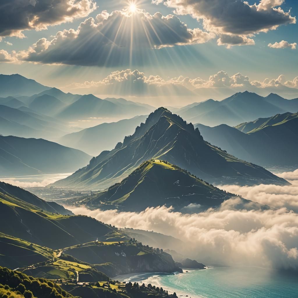 Heavenly coast line with beautiful mountains  by @The Australian Macmaster