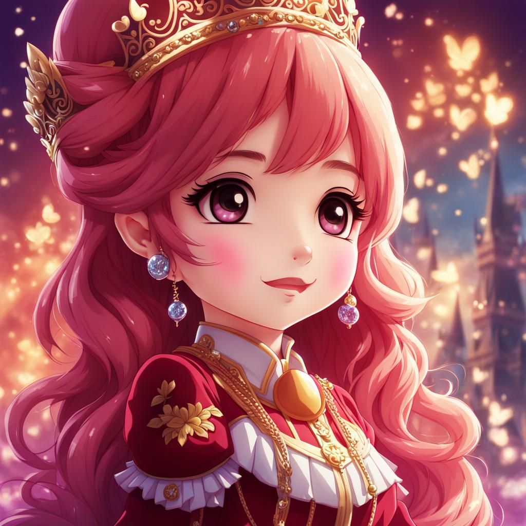 Queen, Kawaii, anime, chibi, disney, cartoon