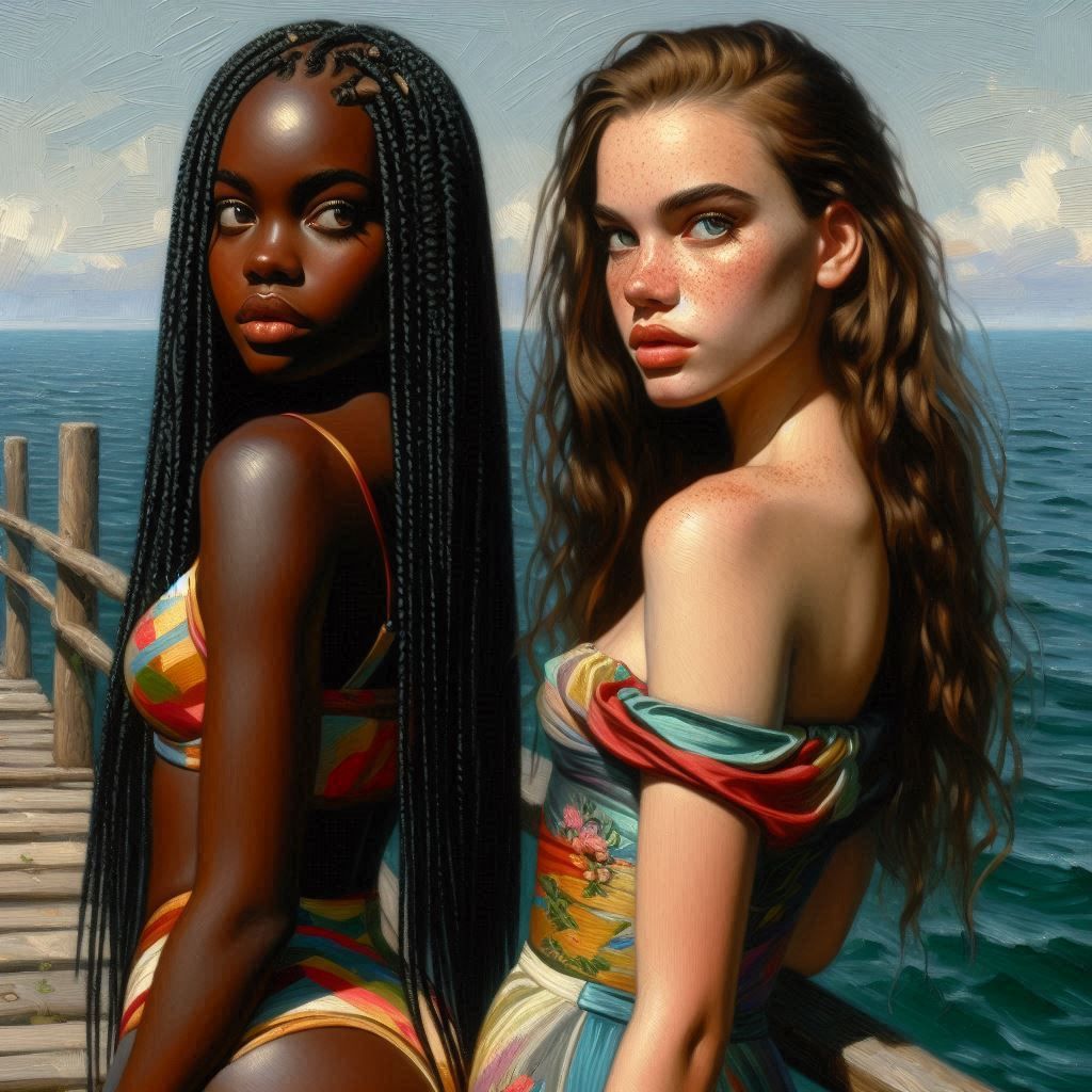 "You think she'll see us jumping in?"