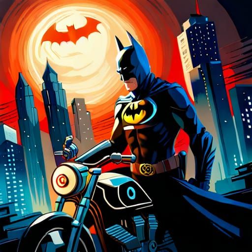 Batman loves riding motorcycles 🏍