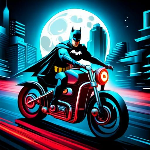 Batman testing bikes at night 🌙