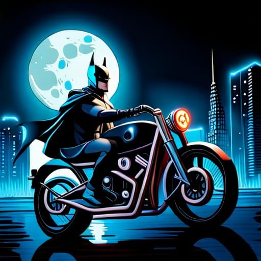 Batman doesn't like yoga... he rides instead