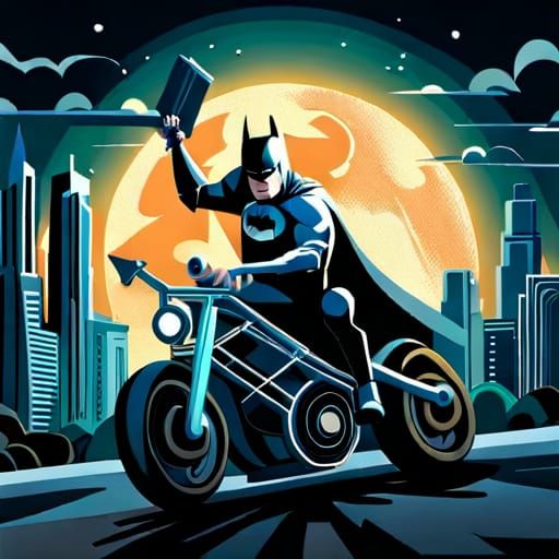 Batman "Let's go to the moon 🌙"