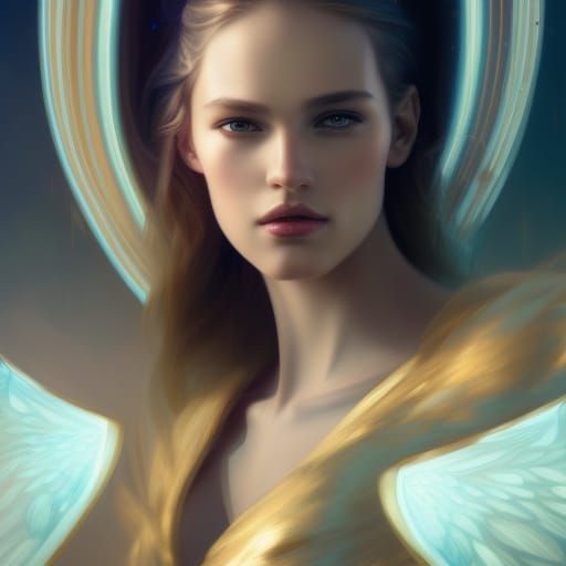 Extravagant Ancient futuristic ethereal Victoria's Secret an...