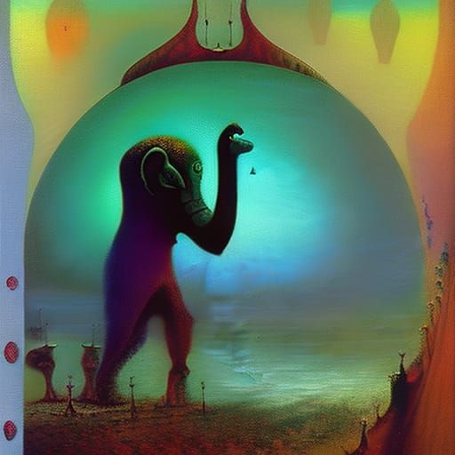 Glass Karma Elephant Rage. Zdzisław Beksiński