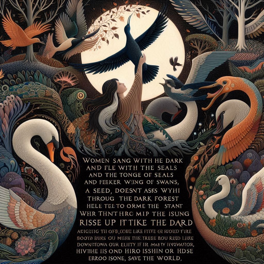 Women with iridescent, seal-like voices and majestic swan wings