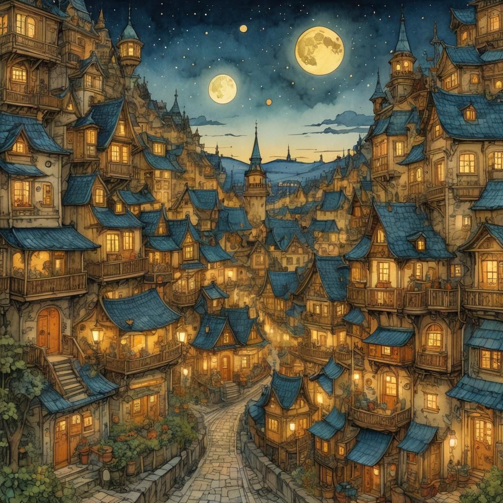 THE GOLDEN MOON AROUND THE CORNER