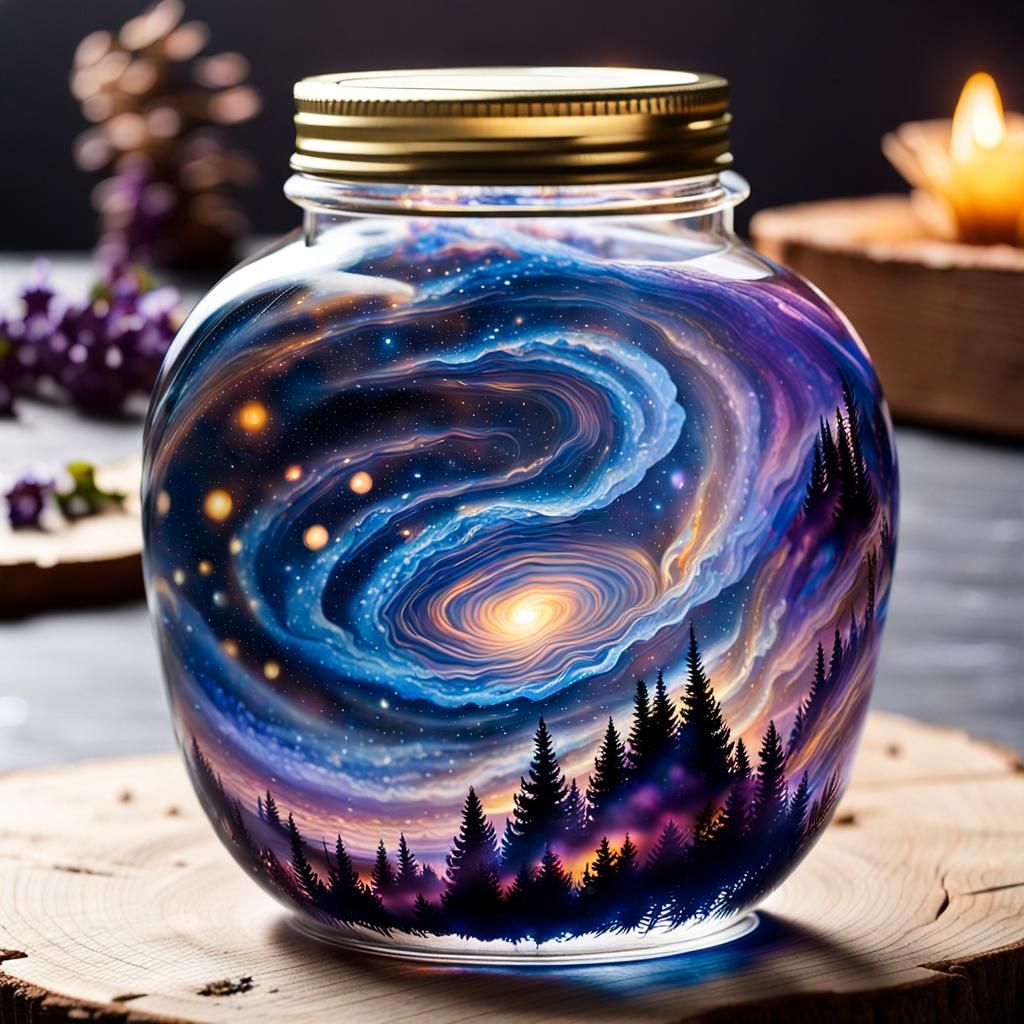 My Universe in a Jar - AI Generated Artwork - NightCafe Creator