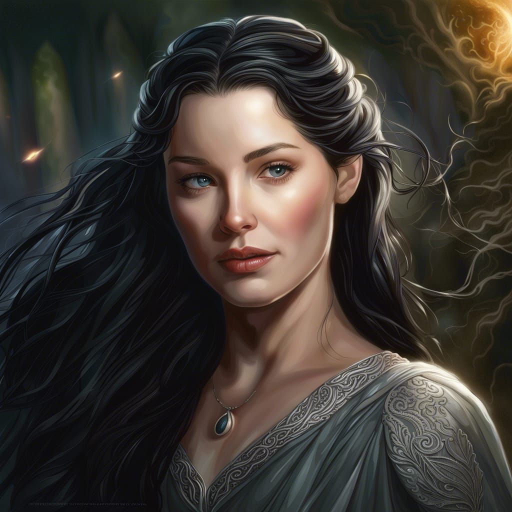 an illustration of arwen from lord of the rings, beautiful and stunning ...