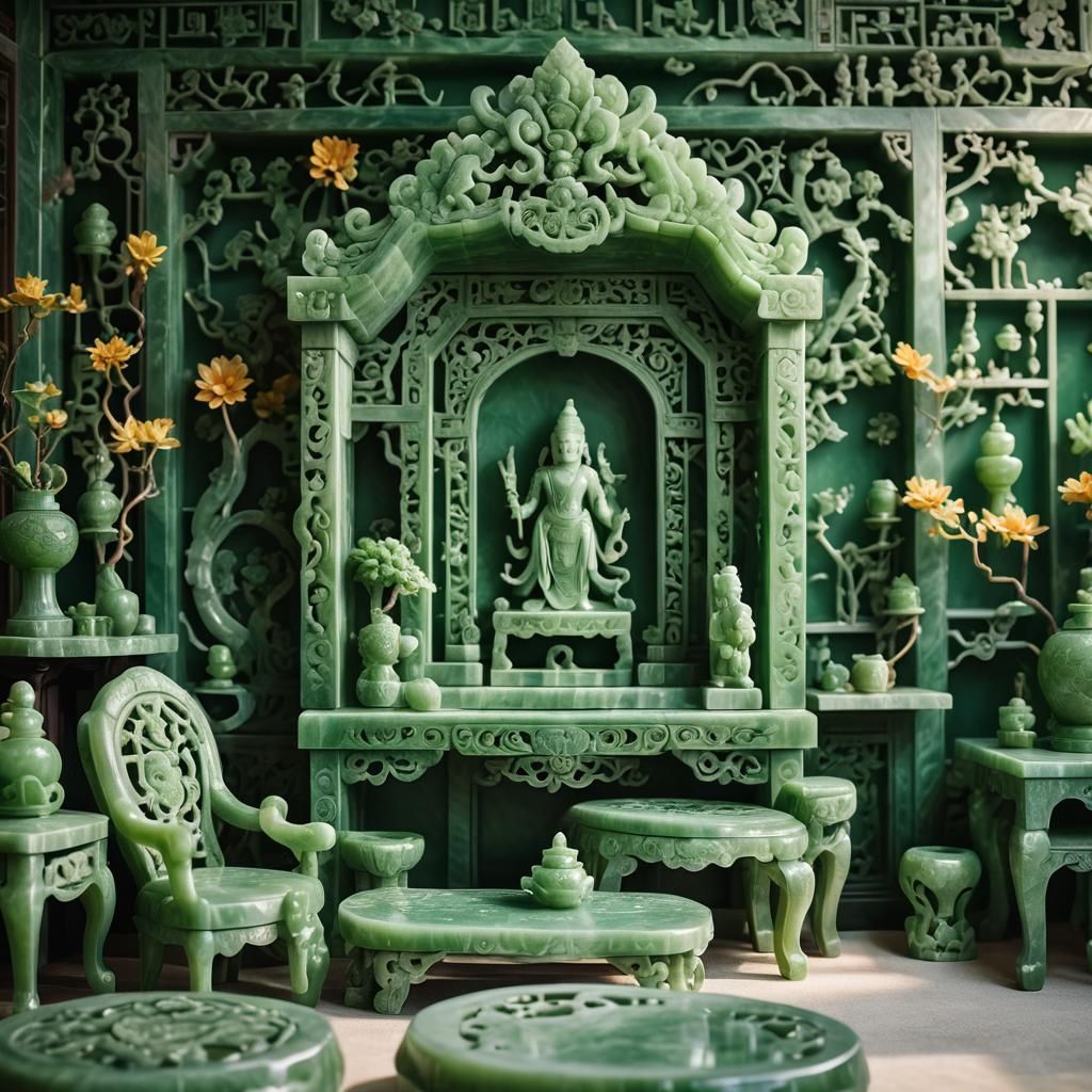 Jade room - AI Generated Artwork - NightCafe Creator