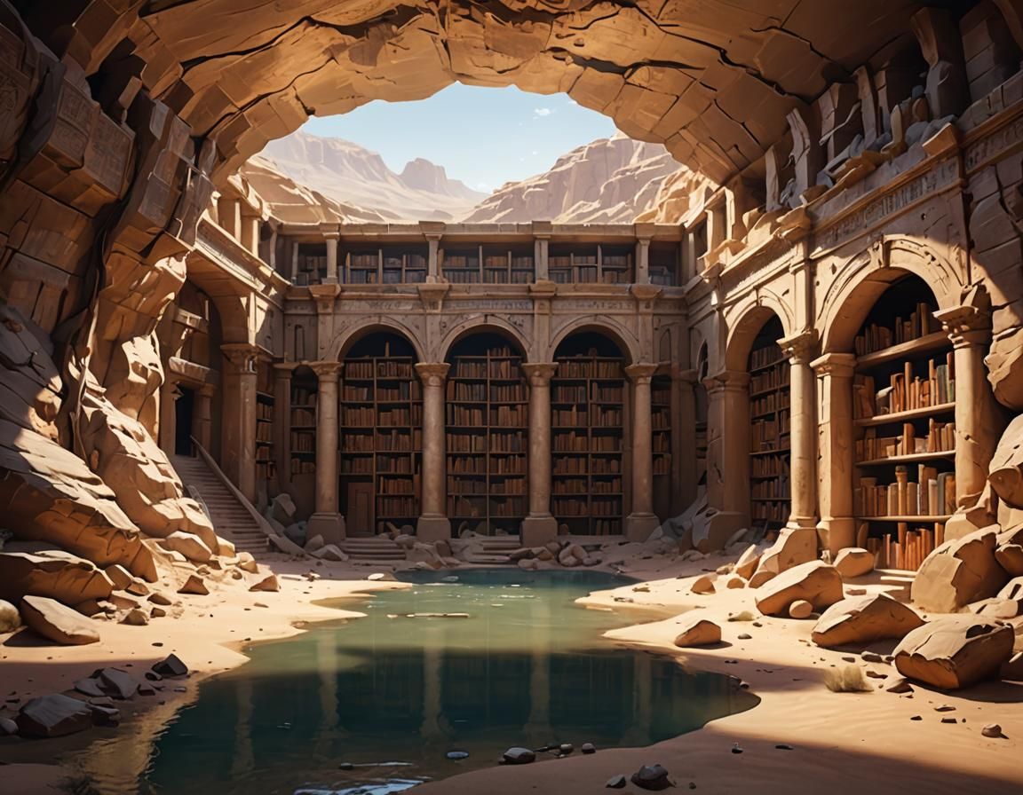 The Lost Library  by @draconewcal