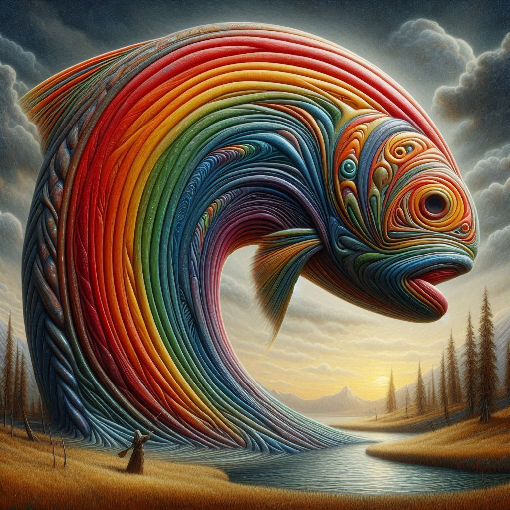 Tribal rain god, the Rainbow Fish