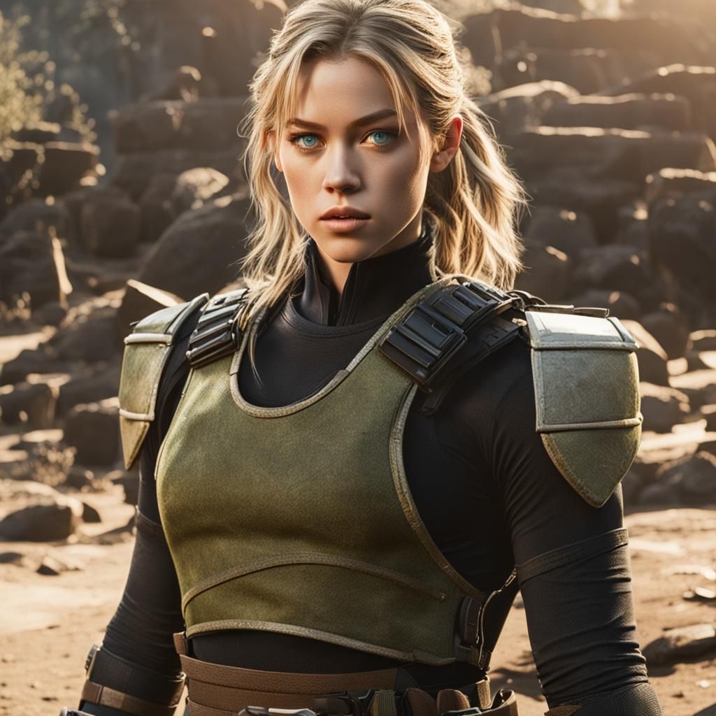 actress Sydney Sweeney as Sonya Blade from the Mortal Kombat universe,  athletic, well-proportioned, cinematic - AI Generated Artwork - NightCafe  Creator