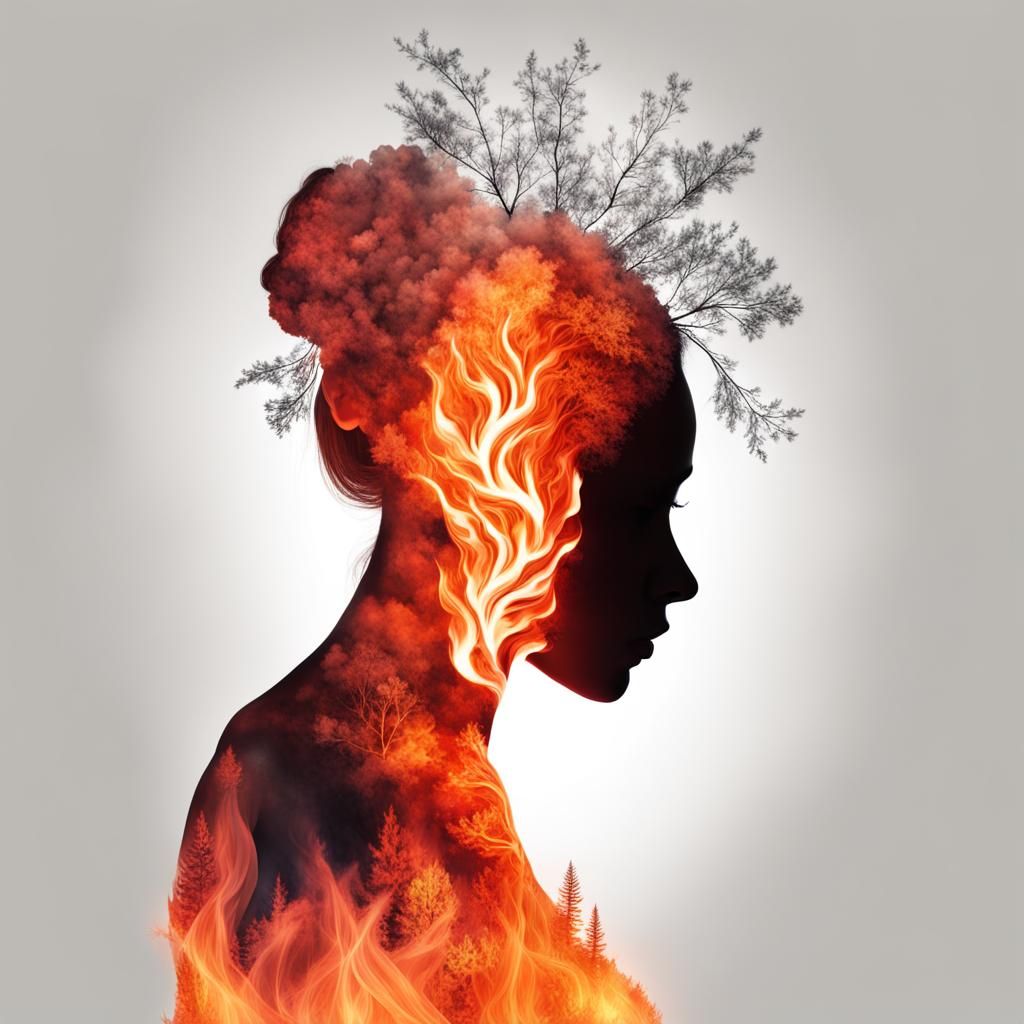 Burning thoughts - AI Generated Artwork - NightCafe Creator