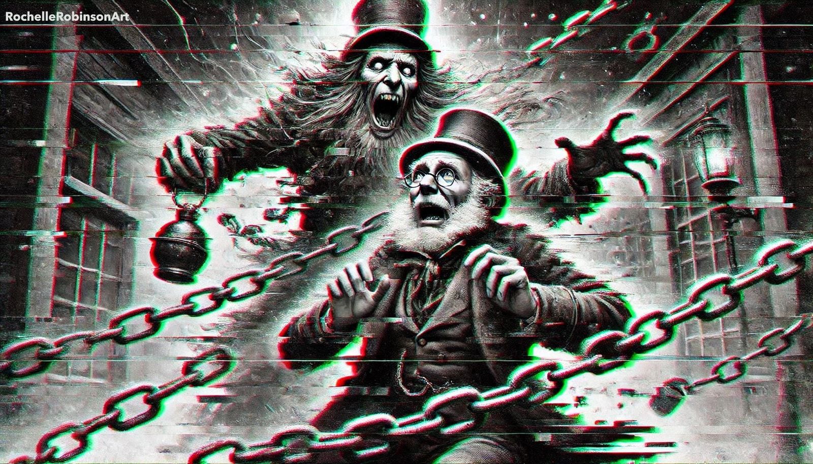 A Christmas Carol - Glitch Art