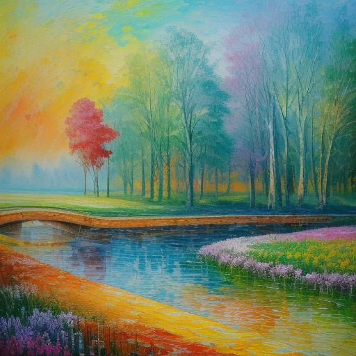 Impressionist Painting with Decorative Simplicity