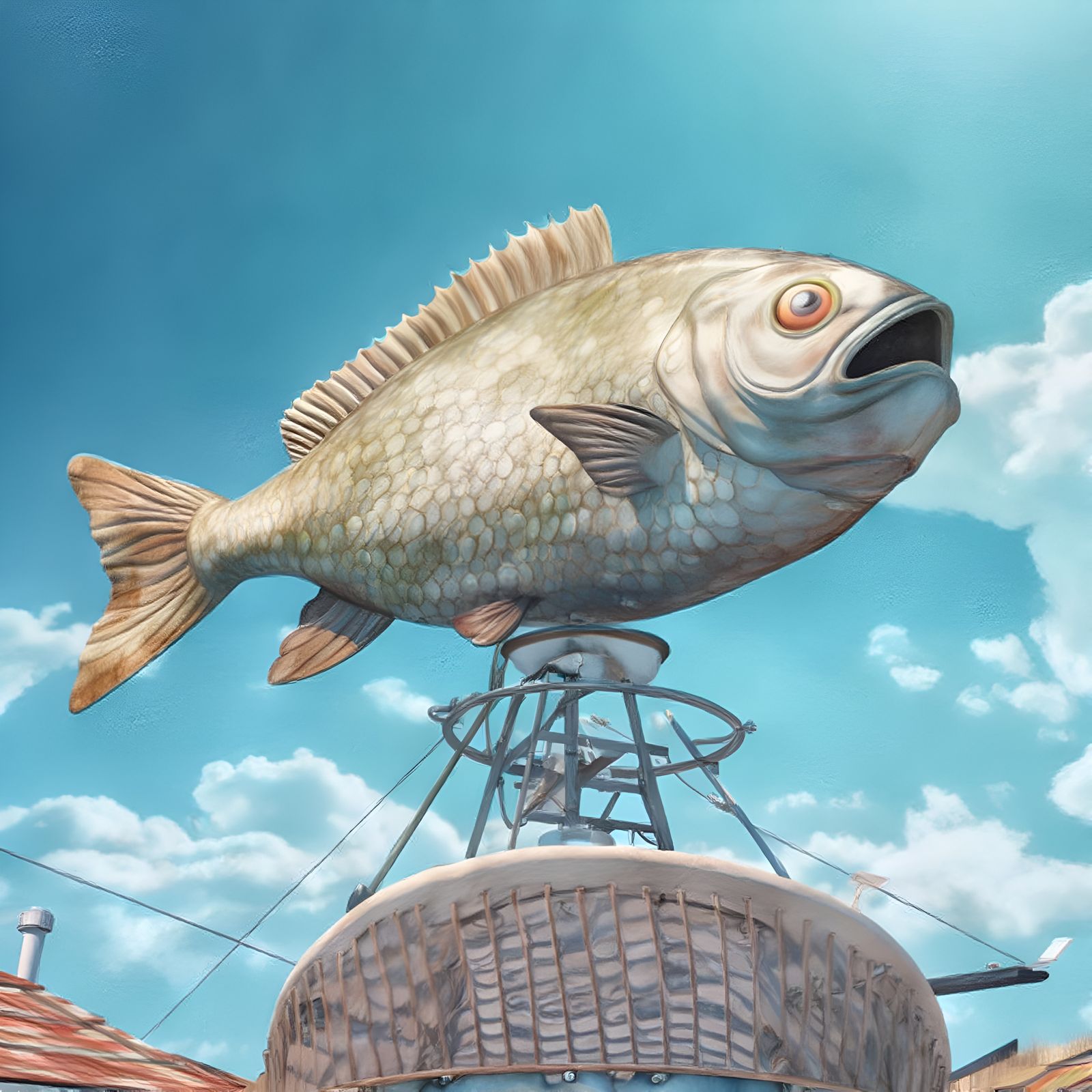 Midjourney: Satellite Fish