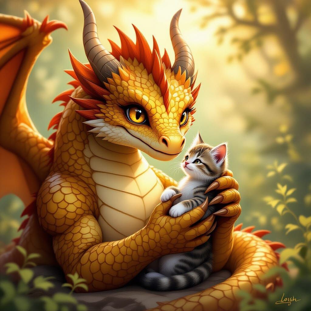 Kind dragon 2  by @BibmariM